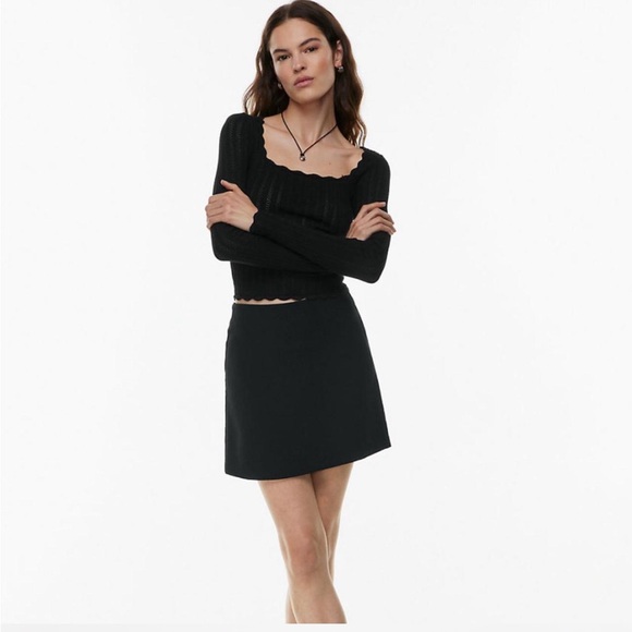 Wilfred Sweaters - NWT Aritzia Wilfred Parcel Sweater Top Large Long Sleeve Whimsigoth Goth Black